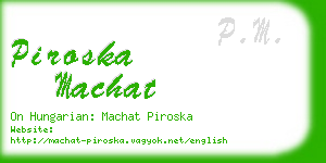 piroska machat business card